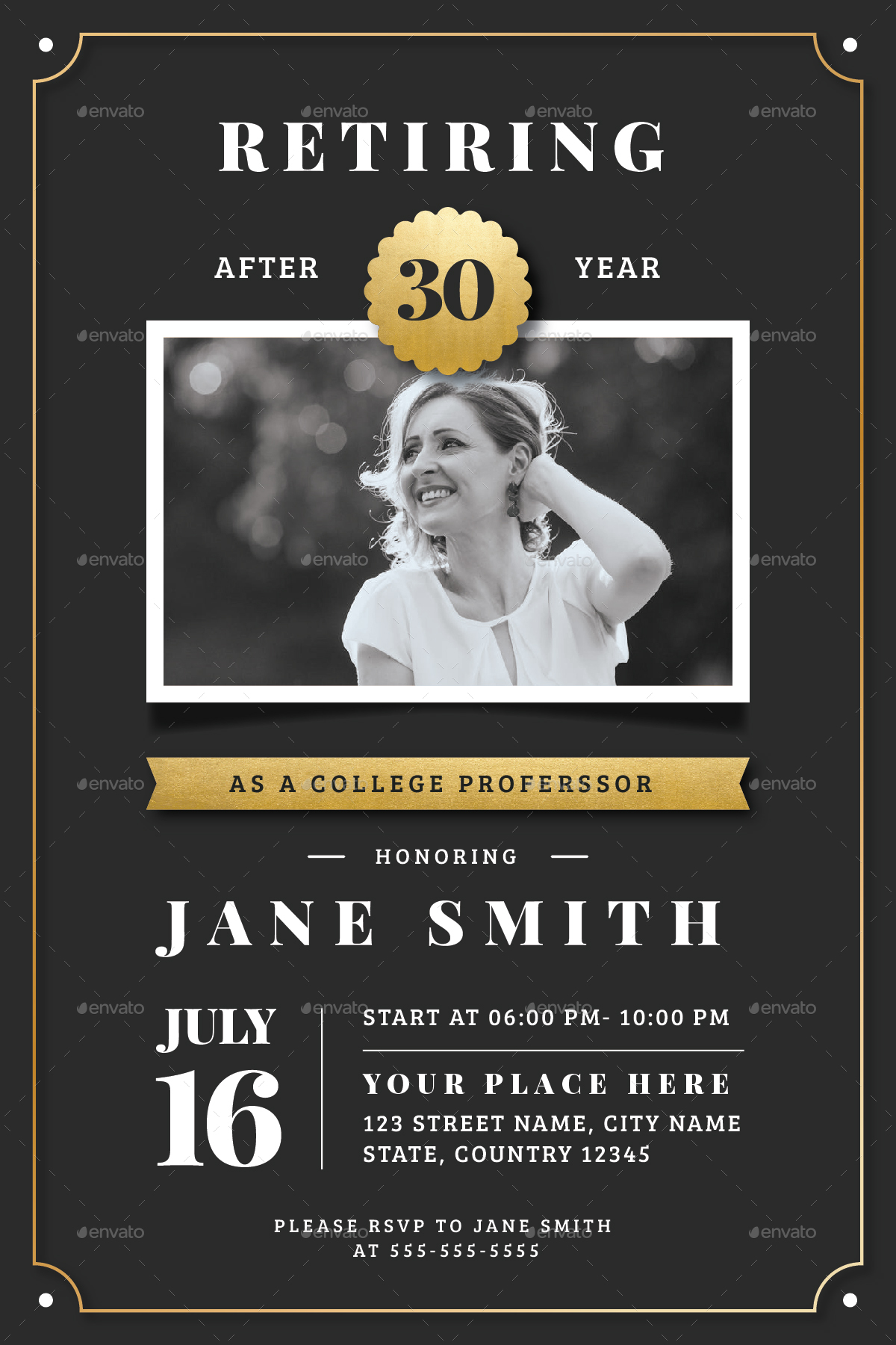 Retirement Announcement Flyer Template